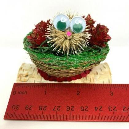 Handmade Porcupine Christmas Decoration, Natural..