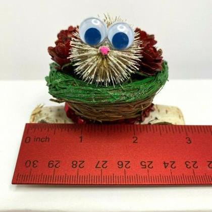 Handmade Porcupine Decoration With Blue Eyes,..